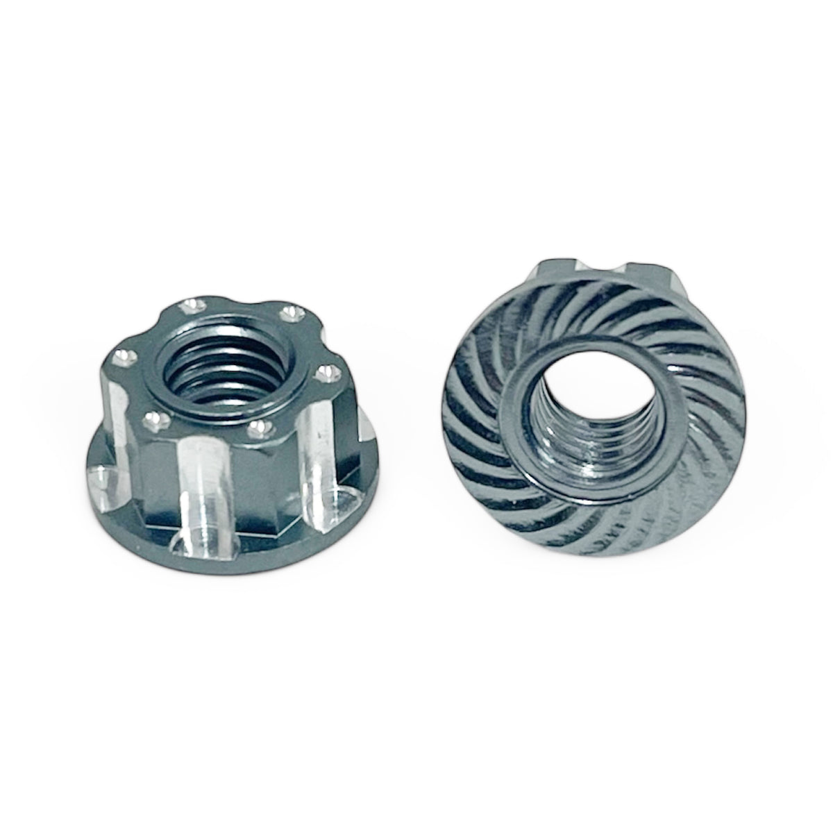 M4 TITANIUM ALUM SERRATED WHEEL NUTS PK2