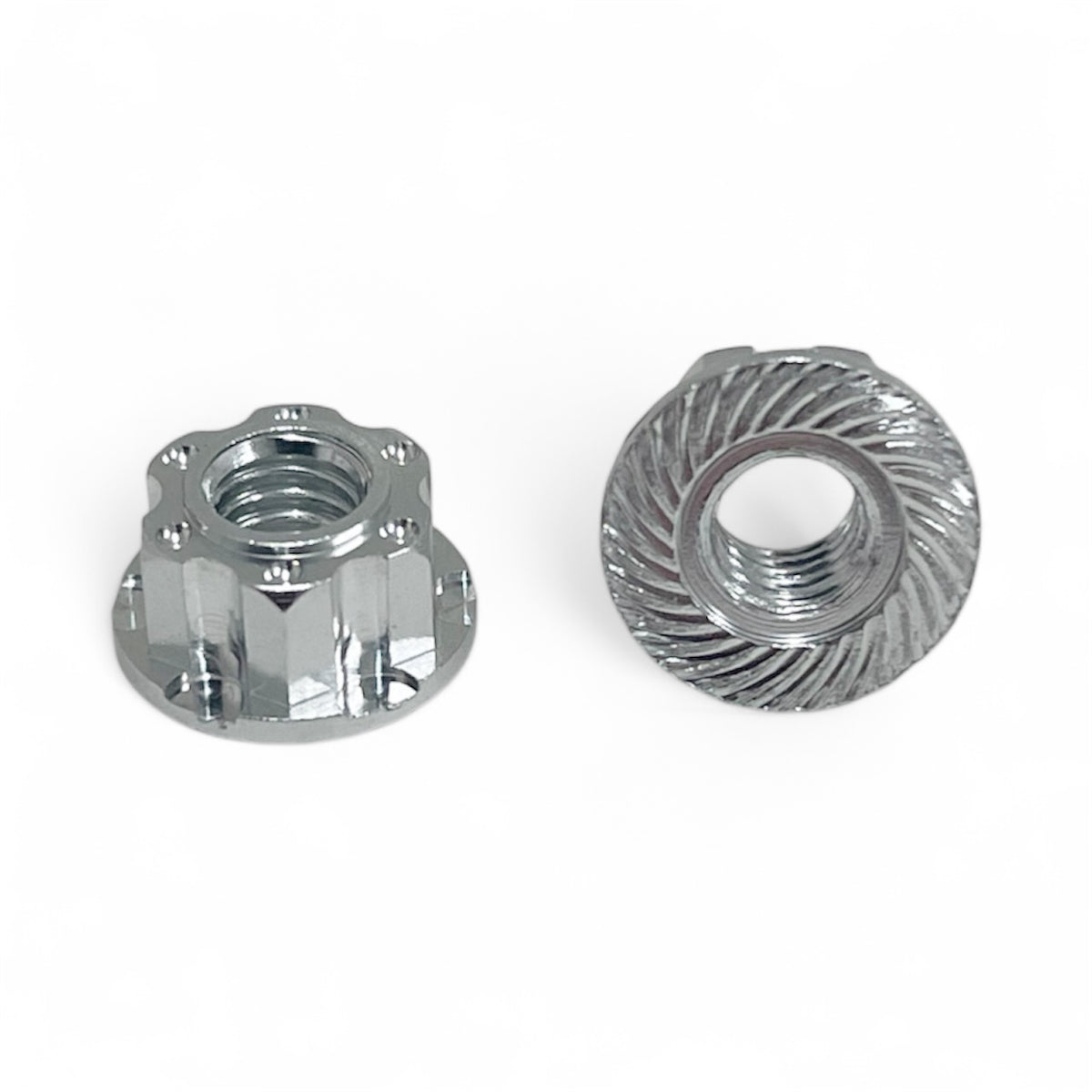 M4 ALUM SERRATED WHEEL NUTS PK2