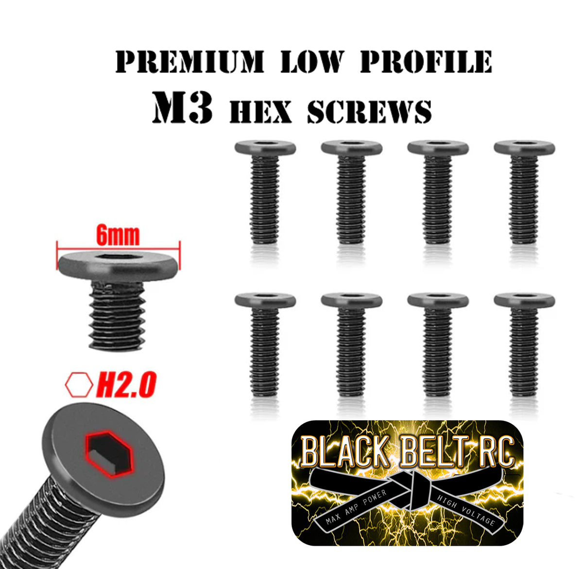M3x6mm PKx10 ULTRA LOW PROFILE SCREWS