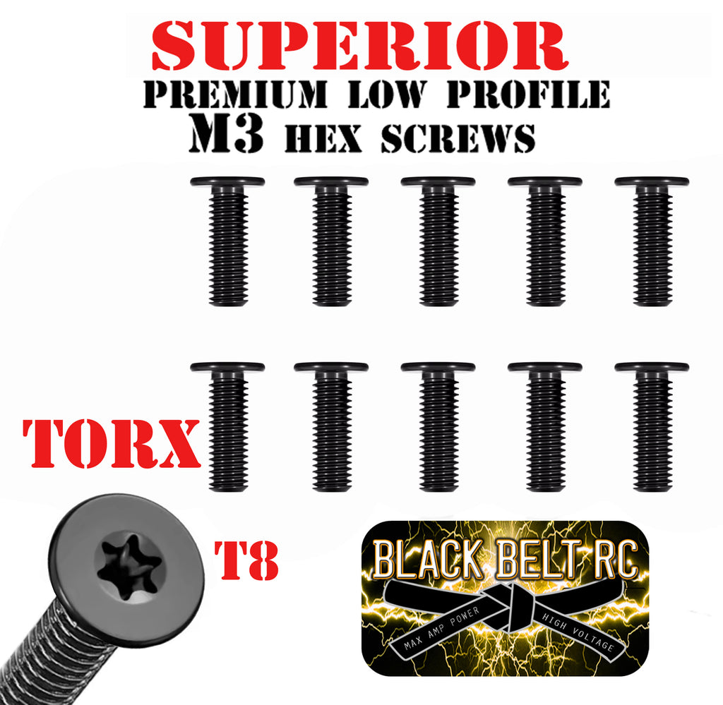 M3x10mm TORX ULTRA LOW PROFILE SCREWS PK10