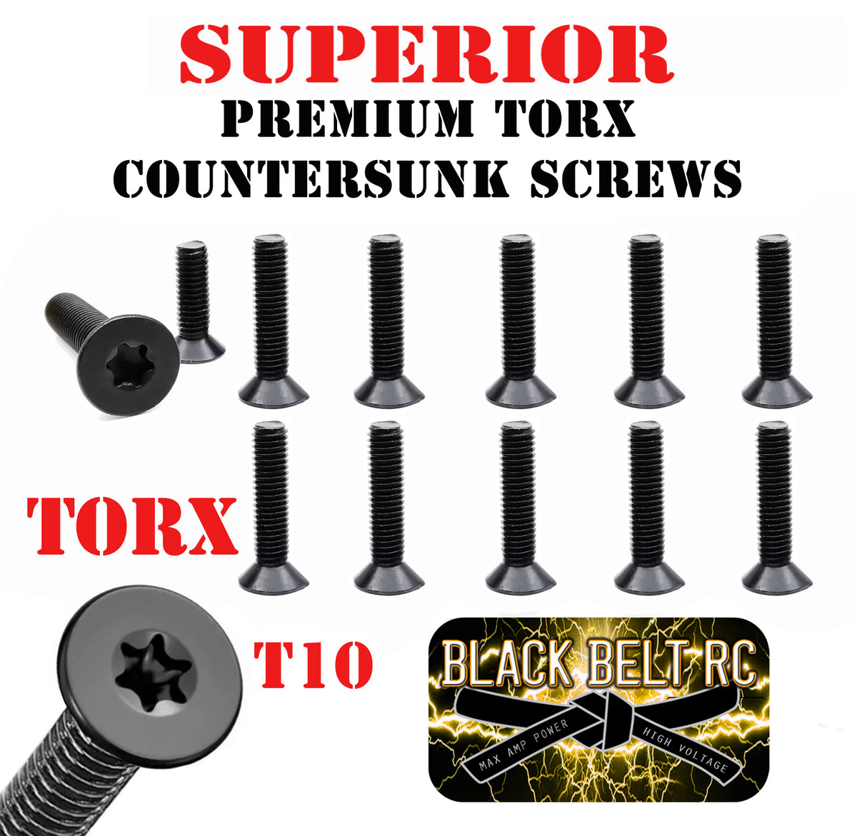 M3x25mm TORX COUTERSUNK SCREWS PK 10